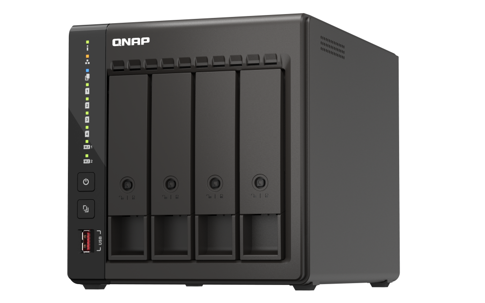 Qnap TS-453E 8 GB 6 Yuvalı 250 TB Destekli NAS Depolama Ünitesi
