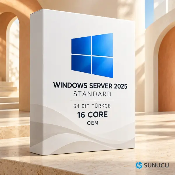 MS WINDOWS SERVER 2025 STD 64BIT TÜRKÇE 16CORE OEM EP2-25199