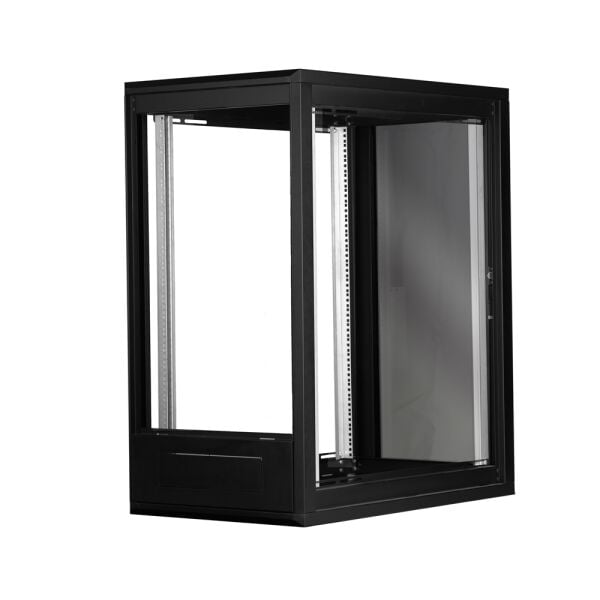 22U6010 AGER MONTAJLI VEGA SERISI DIKILI TIP KABINET (ON TEK ACILIM CITALI CAM/B - S1 SİYAH) - görsel 2