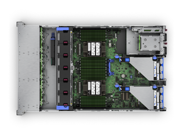 HPE Srv DL380 Gen11 2*Xeon Gold 6530 (32C/2.1GHz) 256GB DDR5 4x960GB HPE SSD (8x2.5”) MR416i o/8GB 2x10/25GbE SFP+ 4x1GbE ILO Std. 2x1000W PSU 2U Rack - görsel 5
